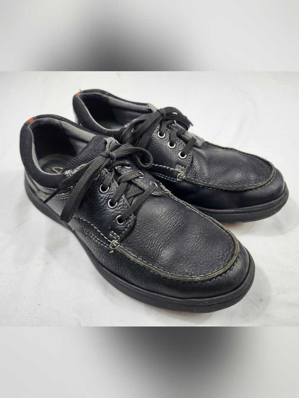 Clarks Men's 9 M Black Leather Casual Lace-Up Shoes